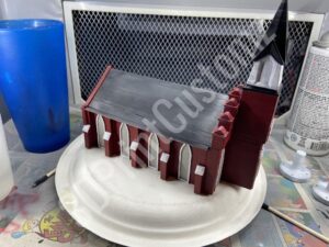a model of a house 3DPrintCustomz Custom 3D Print Painting