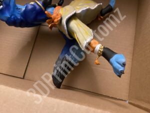 a person wearing a blue and yellow garment 3DPrintCustomz Custom 3D Print Painting