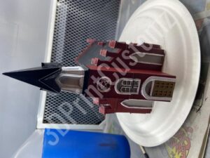 a red and white guitar 3DPrintCustomz Custom 3D Print Painting