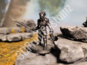 a statue of a person holding a sword 3DPrintCustomz Custom 3D Print Painting