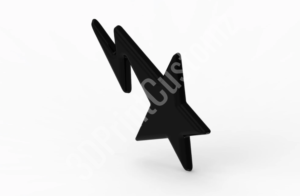 a black hand with a white background 3DPrintCustomz Custom 3D Design