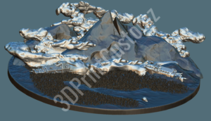 a blue and white sculpture 3DPrintCustomz Custom 3D Design