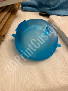 a blue plastic mouse 3DPrintCustomz Custom 3D Resin Printing