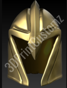 a close up of a white helmet 3DPrintCustomz Custom 3D Design