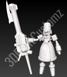 a couple of white robot figures 3DPrintCustomz Custom 3D Design