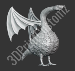 a grey and white bird 3DPrintCustomz Custom 3D Design