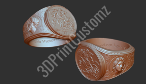 a group of gold coins 3DPrintCustomz Custom 3D Design
