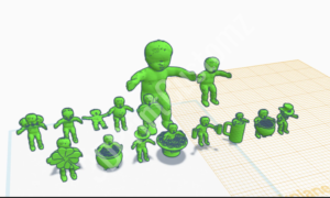 a group of green action figures 3DPrintCustomz Custom 3D Design