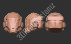 a group of pink and brown helmets 3DPrintCustomz Custom 3D Design