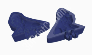 a pair of blue shoes 3DPrintCustomz Custom 3D Design