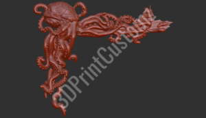 a pair of red and gold swords 3DPrintCustomz Custom 3D Design