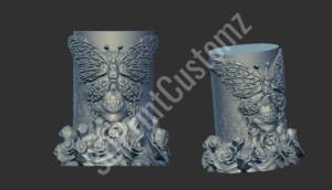 a pair of white vases 3DPrintCustomz Custom 3D Design