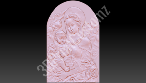 a pink and white photo of a person and a baby 3DPrintCustomz Custom 3D Design