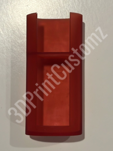 a red rectangular object 3DPrintCustomz Custom 3D Resin Printing