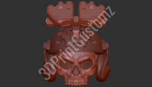 a red toy with a face 3DPrintCustomz Custom 3D Design