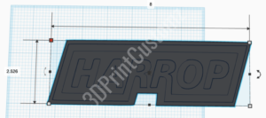 a sign with a word on it 3DPrintCustomz Custom 3D Design