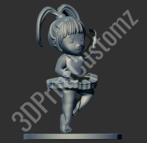 a toy figurine of a girl 3DPrintCustomz Custom 3D Design