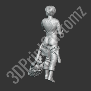 a toy figurine of a person holding a gun 3DPrintCustomz Custom 3D Design