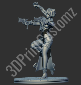 a toy figurine of a person holding a sword 3DPrintCustomz Custom 3D Design