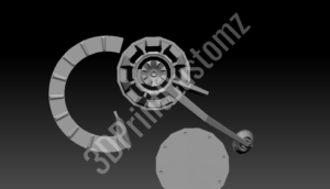 a white and black satellite 3DPrintCustomz Custom 3D Design