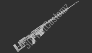 a white and black sword 3DPrintCustomz Custom 3D Design