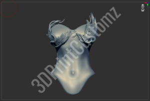 a white and blue skull 3DPrintCustomz Custom 3D Design