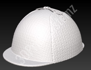 a white hat with a black background 3DPrintCustomz Custom 3D Design