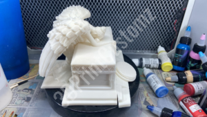 a white plastic bag with a white substance in it 3DPrintCustomz Custom 3D Resin Printing