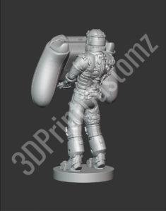 a white robot with a helmet 3DPrintCustomz Custom 3D Design