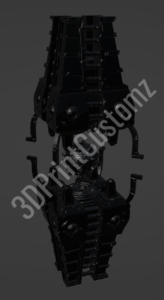 a black robot with a white background 3DPrintCustomz Custom 3D Resin Printing