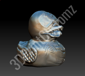 a blue and white robot 3DPrintCustomz Custom 3D Resin Printing