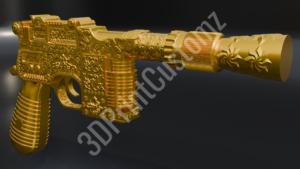 a gold and black bottle 3DPrintCustomz Custom 3D Resin Printing