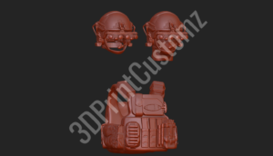 a group of red and gold robots 3DPrintCustomz Custom 3D Resin Printing