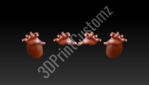 a group of red and white objects 3DPrintCustomz Custom 3D Resin Printing