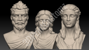 a group of statues 3DPrintCustomz Custom 3D Resin Printi v1