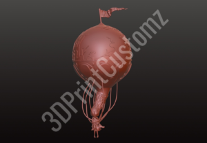 a red and white balloon 3DPrintCustomz Custom 3D Resin Printing