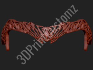 a red and white logo 3DPrintCustomz Custom 3D Resin Printing