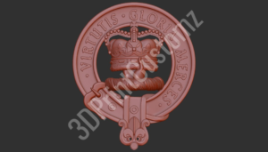 a red and white shield with a cartoon character on it 3DPrintCustomz Custom 3D Resin Printing