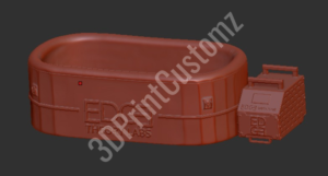 a red plastic container 3DPrintCustomz Custom 3D Resin Printing