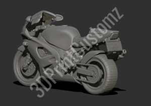 a silver and black motorcycle 3DPrintCustomz Custom 3D Resin Printing