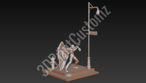 a statue of a person holding a sword and a lamp 3DPrintCustomz Custom 3D Resin Printing
