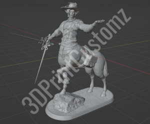 a statue of a person riding a horse 3DPrintCustomz Custom 3D Resin Printing