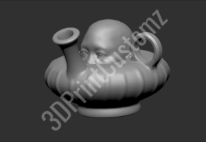 a teapot with a mans face on it 3DPrintCustomz Custom 3D Resin Printing
