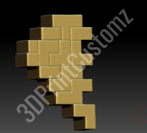 a white cube with a black background 3DPrintCustomz Custom 3D Resin Printing