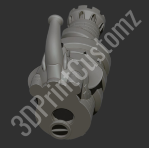 a white robot with a black background 3DPrintCustomz Custom 3D Resin Printi v1