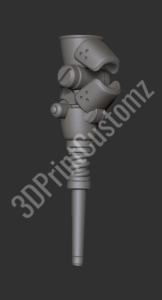 a white robot with a black background 3DPrintCustomz Custom 3D Resin Printi v2