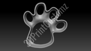 a white symbol with black background 3DPrintCustomz Custom 3D Resin Printing