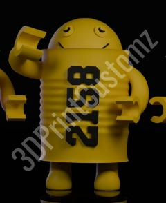 a yellow toy with a black background 3DPrintCustomz Custom 3D Resin Printing