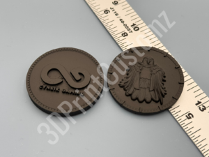 a few coins next to a ruler 3DPrintCustomz Custom 3D Resin Printing