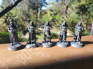 a group of metal statues 3DPrintCustomz Custom 3D Resin Printing